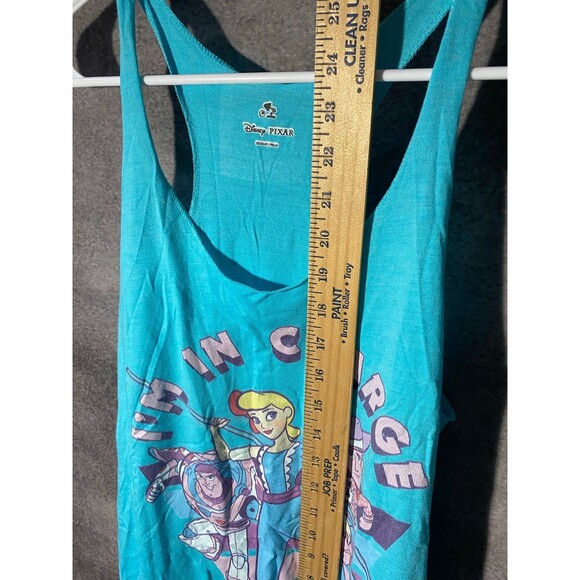Disney Pixar Toy Story Tank Top Size L Bo Peep Buzz Woody I'm In Charge Blue - Picture 5 of 8